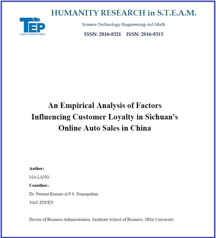 An Empirical Analysis of Factors Influencing Customer Loyalty in Sichuan's Online Auto Sales in China