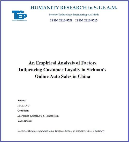 An Empirical Analysis of Factors Influencing Customer Loyalty in Sichuan's Online Auto Sales in China